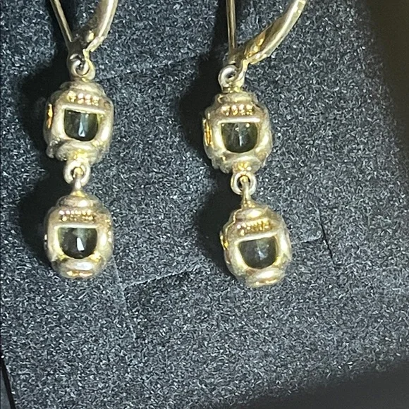 Gold Peridot Drop Earrings - Picture 5 of 5